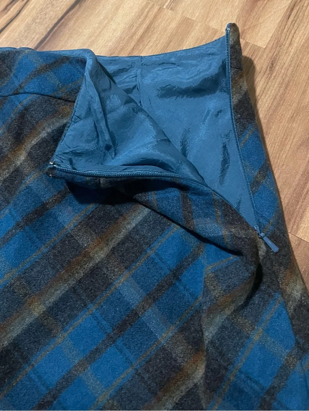 American Eagle Plaid Wool Blend A-Line Skirt Sz 6 Vintage Y2K Academia